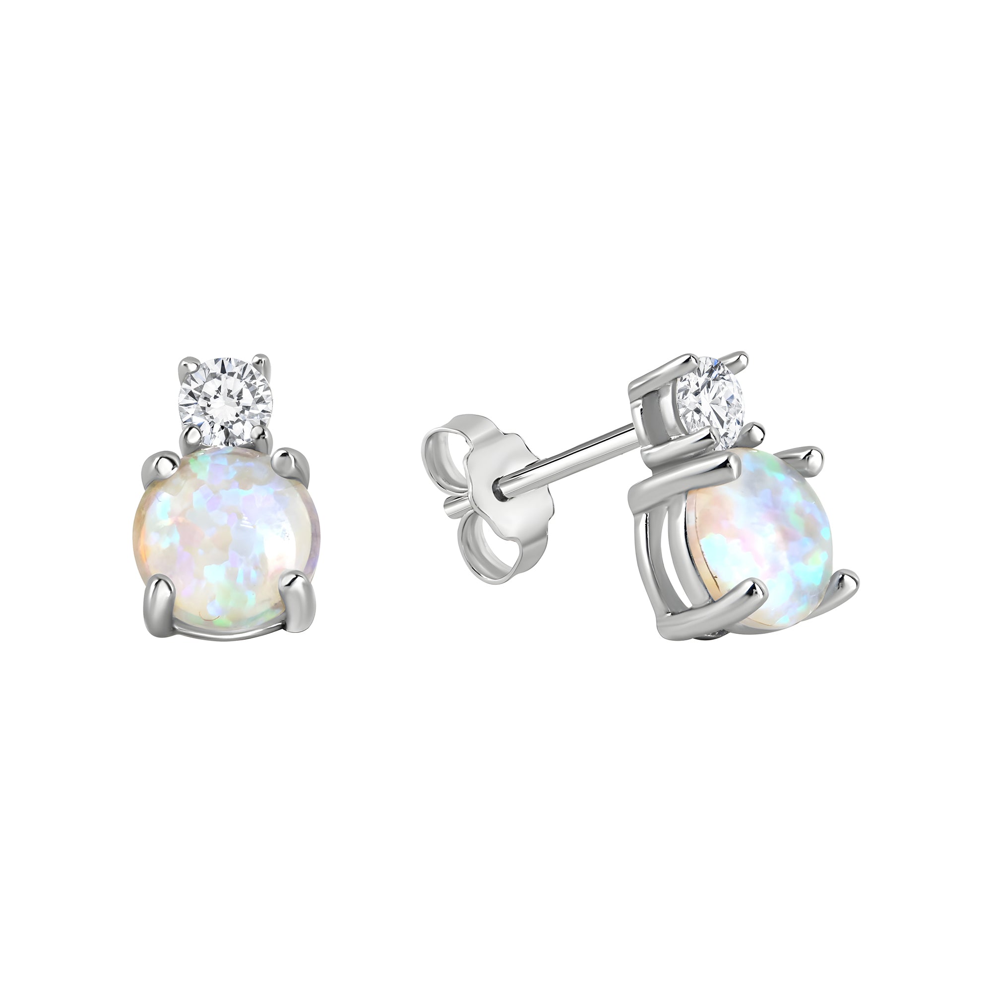 Set A/K + OS 925/- Sterling Silber rhodiniert Set Opal