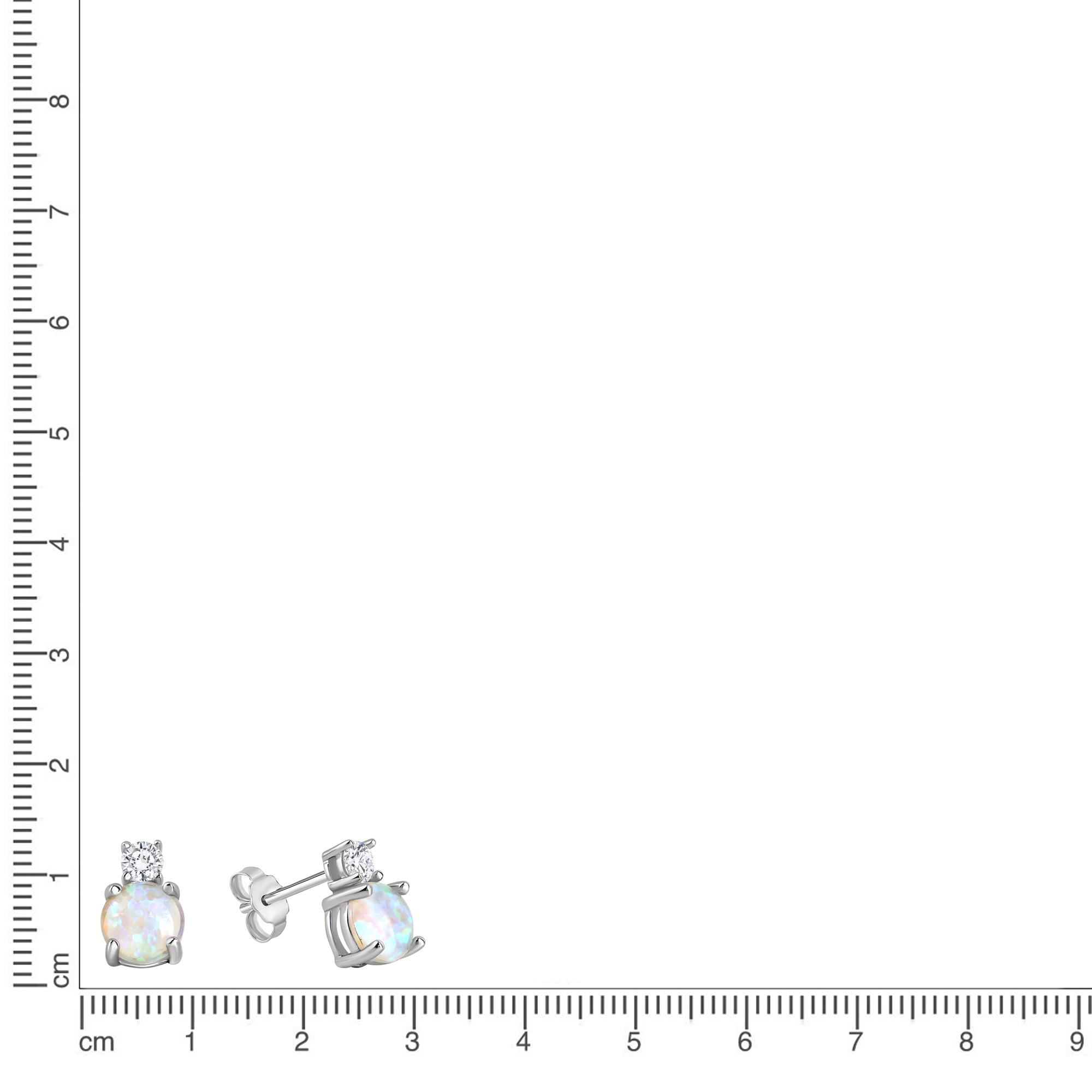 Set A/K + OS 925/- Sterling Silber rhodiniert Set Opal
