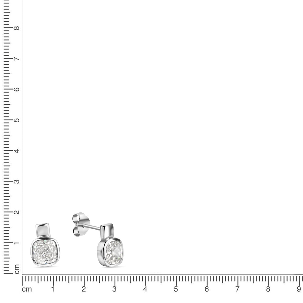 Set A/K + OS 925/- Sterling Silber rhodiniert Set Zirkonia