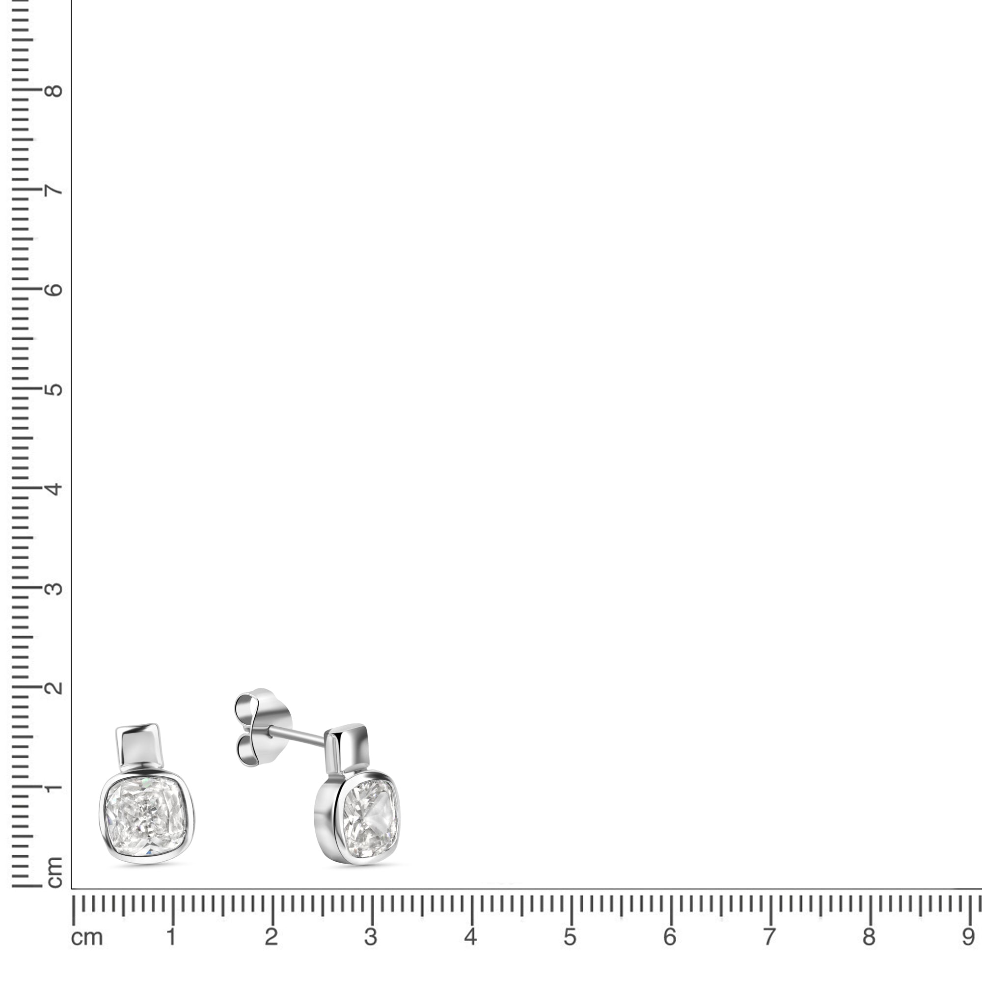 Set A/K + OS 925/- Sterling Silber rhodiniert Set Zirkonia