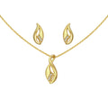 Set Anhänger/Kette und Ohrstecker 925/- Sterling Silber vergoldet Zirkonia