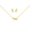 Set Anhänger/Kette und Ohrstecker 925/- Sterling Silber vergoldet Zirkonia