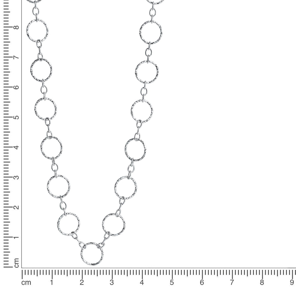 Kette 925/- Sterling Silber rhodiniert strukturiert und diamantiert