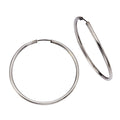 Creolen 925 Silber rhodiniert 4,0 cm
