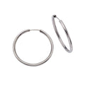 Creolen 925 Silber rhodiniert 3,0 cm