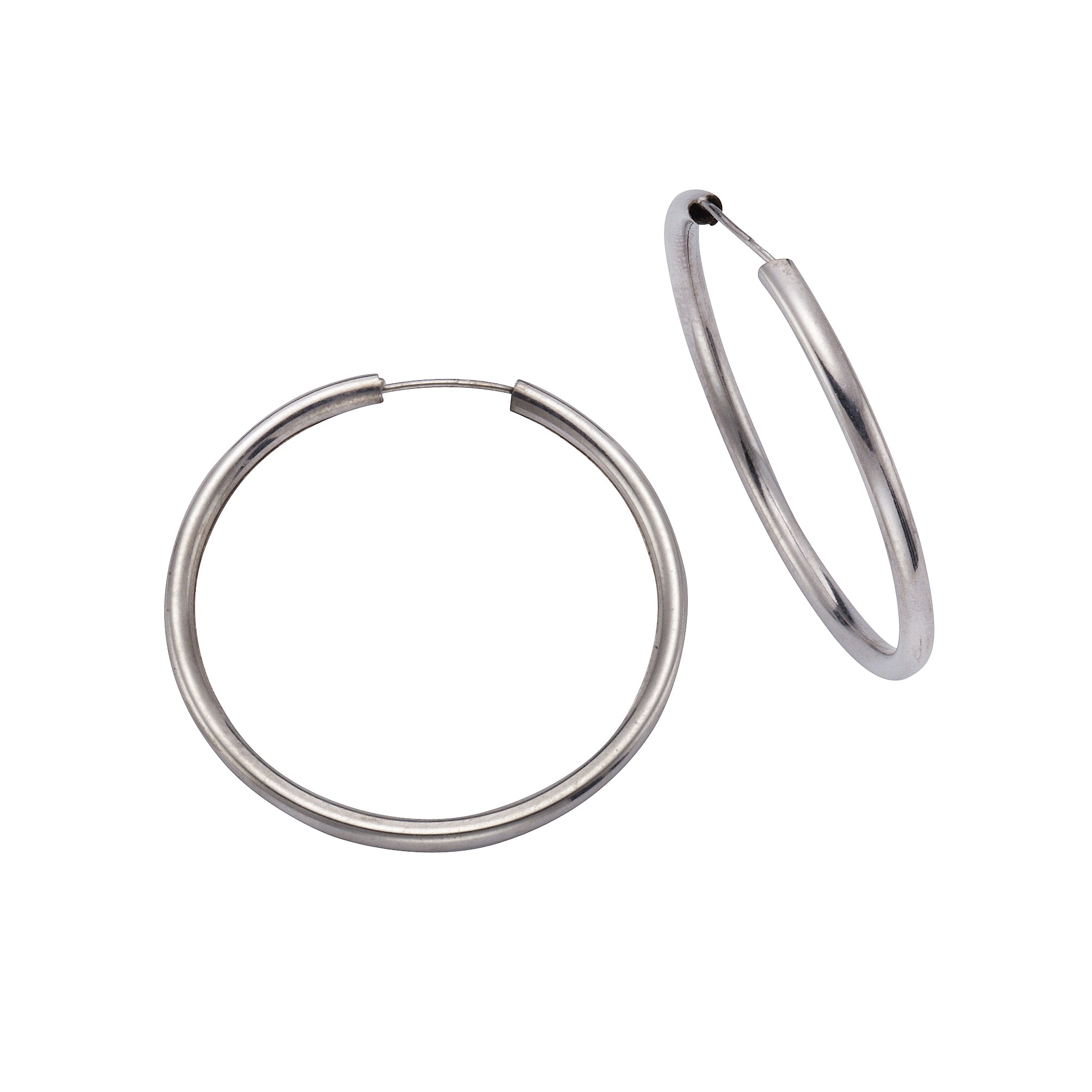 Creolen 925 Silber rhodiniert 3,0cm