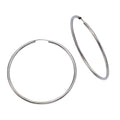 Creolen 925 Silber rhodiniert 5,0 cm
