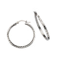 Creolen 925 Silber rhodiniert 3,0 cm