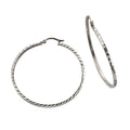 Creolen 925 Silber rhodiniert 5,0 cm