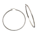 Creolen 925 Silber rhodiniert 6,0 cm