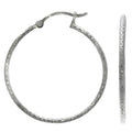 Creolen 925 Silber rhodiniert 3,0 cm