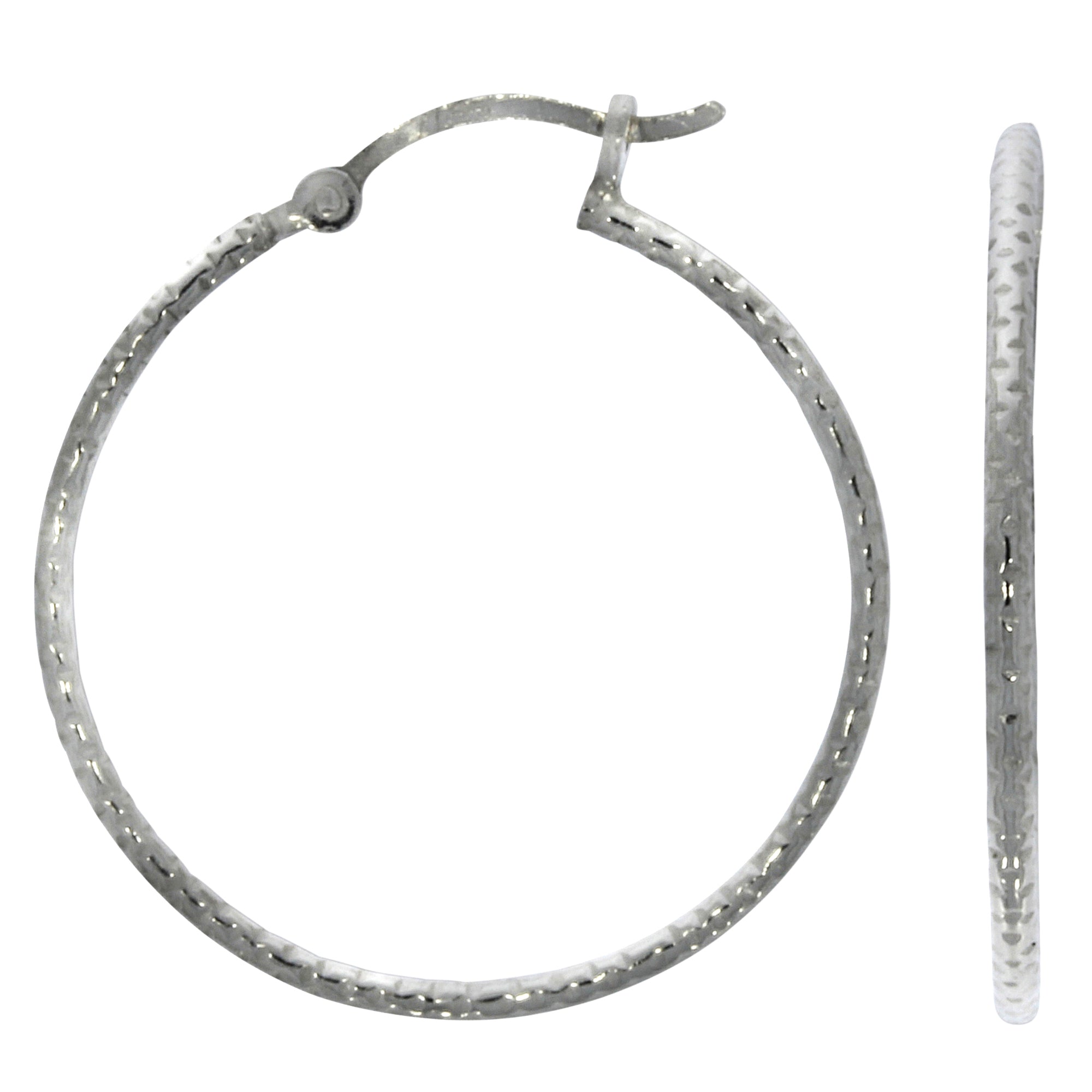 Creolen 925 Silber rhodiniert 3,0cm