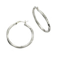 Creolen 925 Silber rhodiniert 3,0 cm