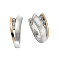 Creolen 925 Sterling Silber rosè Zirkonia