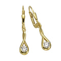 Ohrhänger 333 Gold 4x Zirkonia weiß