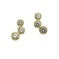 Ohrstecker 333 Gold 6x Zirkonia weiß