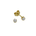 Ohrstecker 333 Gold Zirkonia weiß 2,75mm