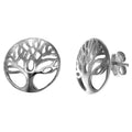 Ohrstecker 925 Sterling Silber rhodiniert Lebensbaum