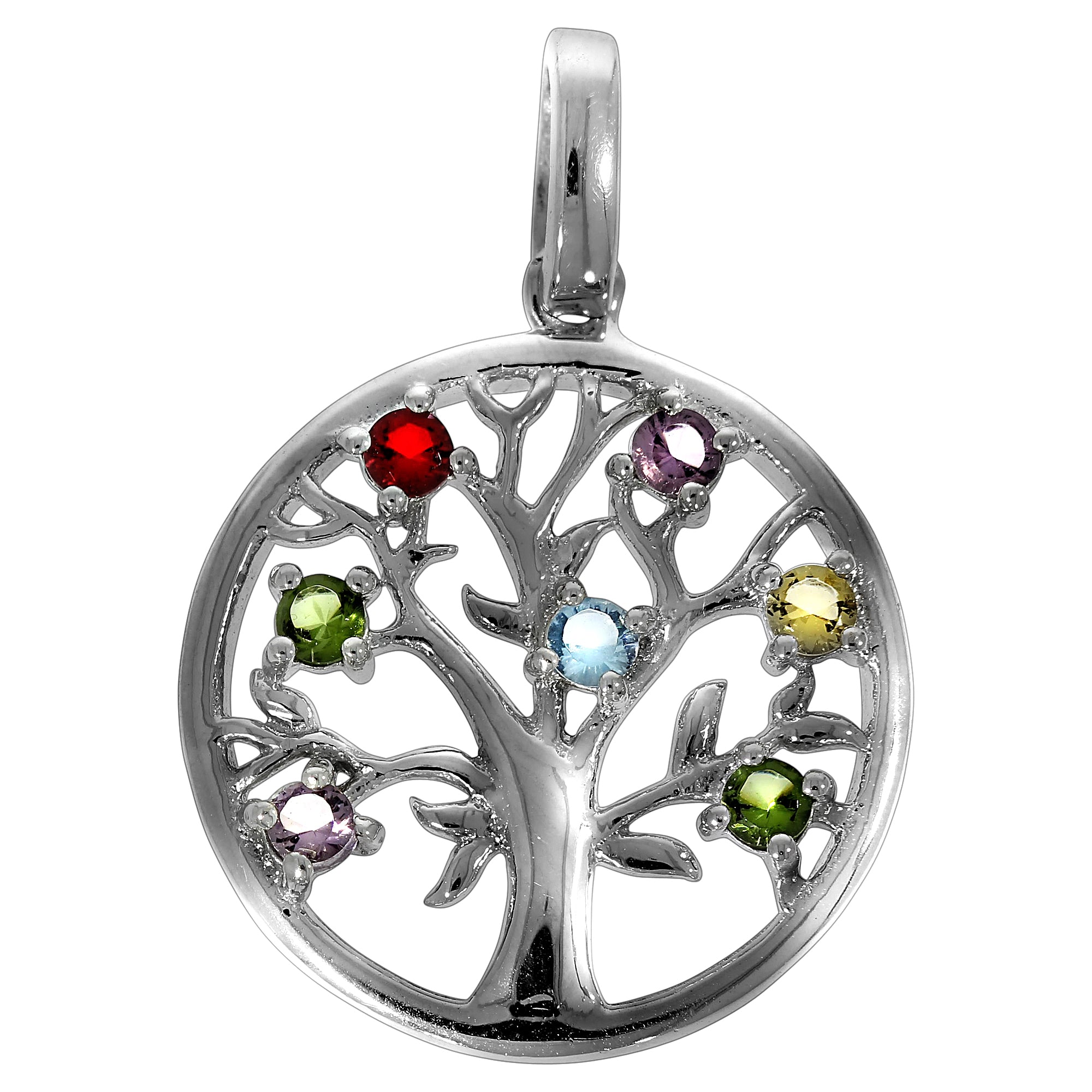Anhänger 925 Sterling Silber rhodiniert Lebensbaum