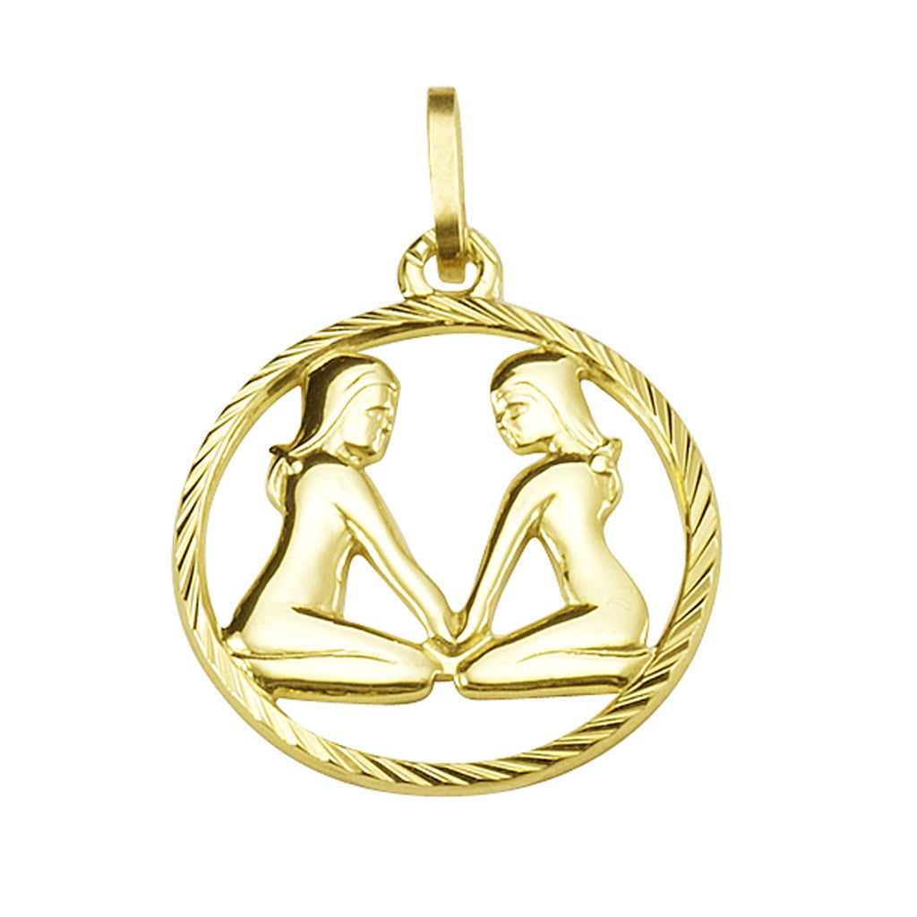Anhänger 333/- Gelbgold Sternzeichen Zwillinge
