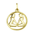 Anhänger 333/- Gelbgold Sternzeichen Zwillinge