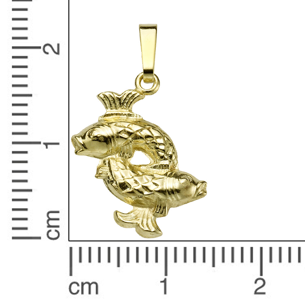 Anhänger Sternzeichen Fische 333/- Gelbgold