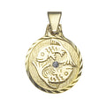 Anhänger Sternzeichen Fische 333/- Gelbgold
