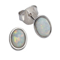 Ohrstecker 925 Sterling Silber synth. Opal
