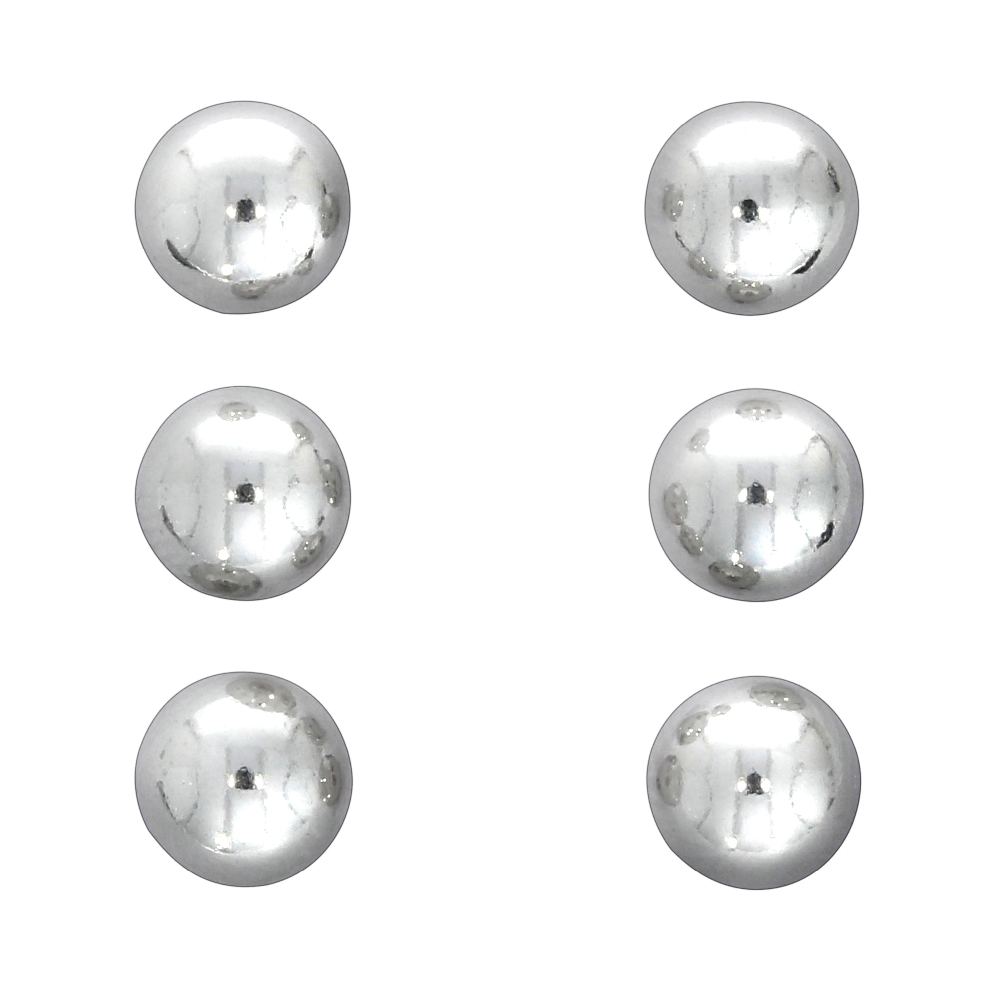 Ohrstecker 925/ Silber 3 Paar 4mm
