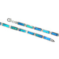 Armband 925 Sterling Silber Opal blau
