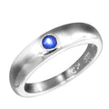 Taufring 925 Sterling Silber mit Safir