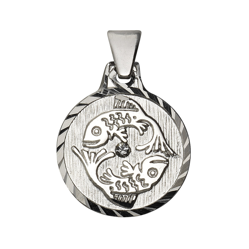 Anhänger 925/- Sterling Silber rhod. Fische