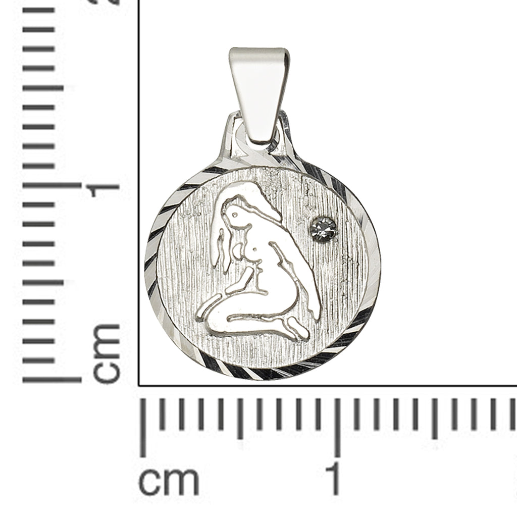 Anhänger 925/- Sterling Silber rhod. Jungfrau
