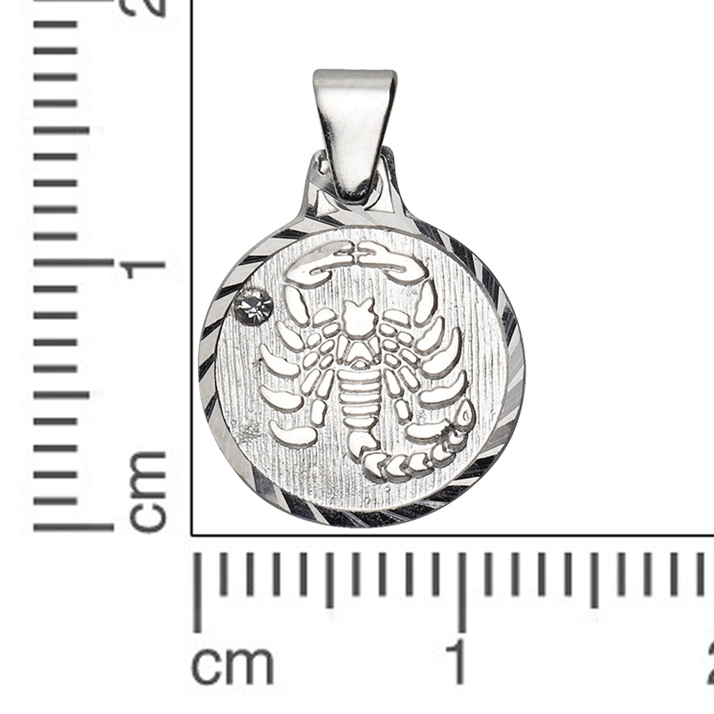 Anhänger 925/- Sterling Silber rhod. Skorpion