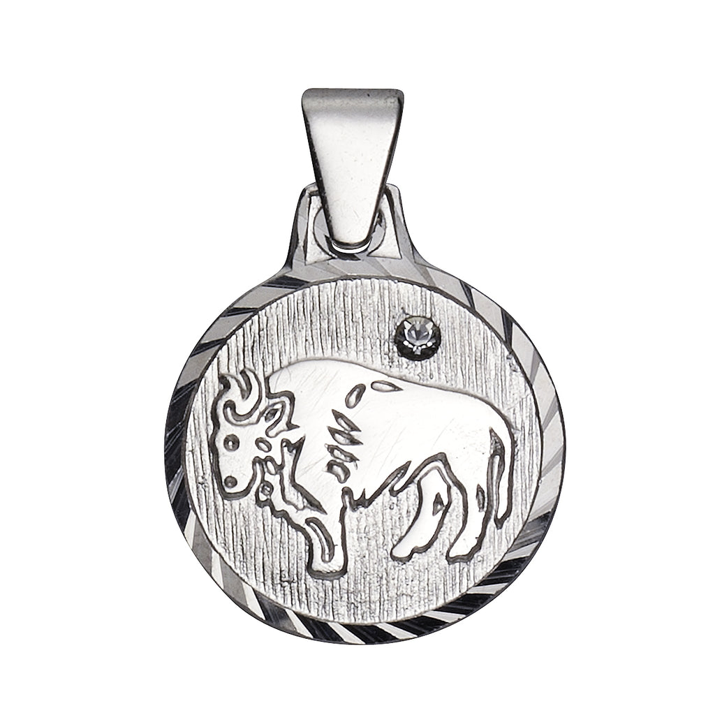 Anhänger 925/- Sterling Silber rhod. Stier