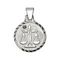 Anhänger 925/- Sterling Silber rhod. Waage