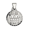 Anhänger 925/- Sterling Silber rhod. Zwillinge