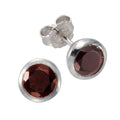 Ohrstecker 925 Sterling Silber Granat