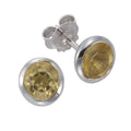 Ohrstecker 925 Sterling Silber Citrin