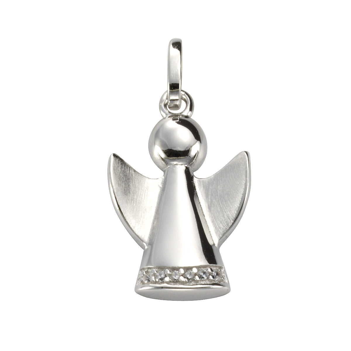 Anhänger 925 Silber Engel Zirkonia weiß