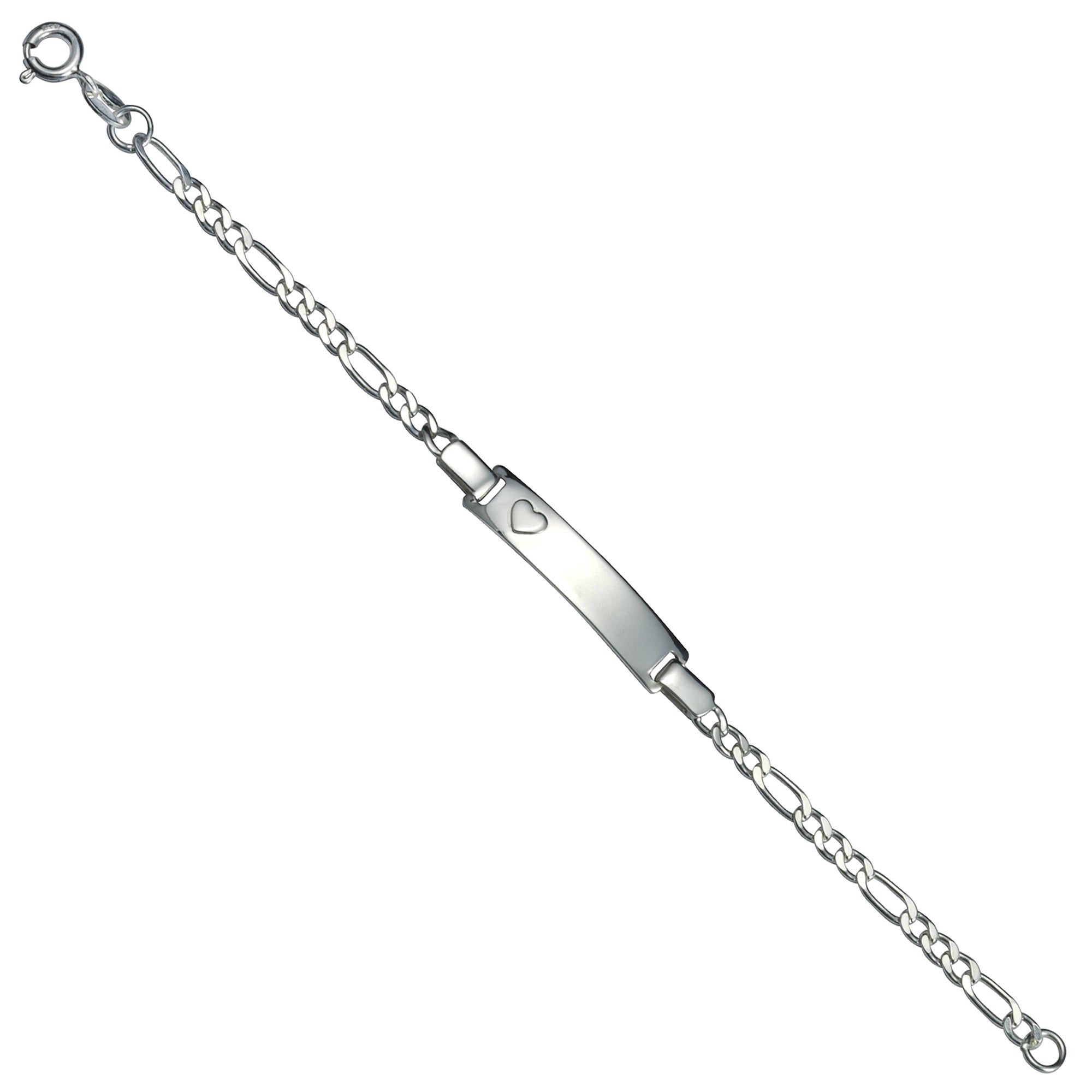 Armband 925 Silber rhodiniert Schildband
