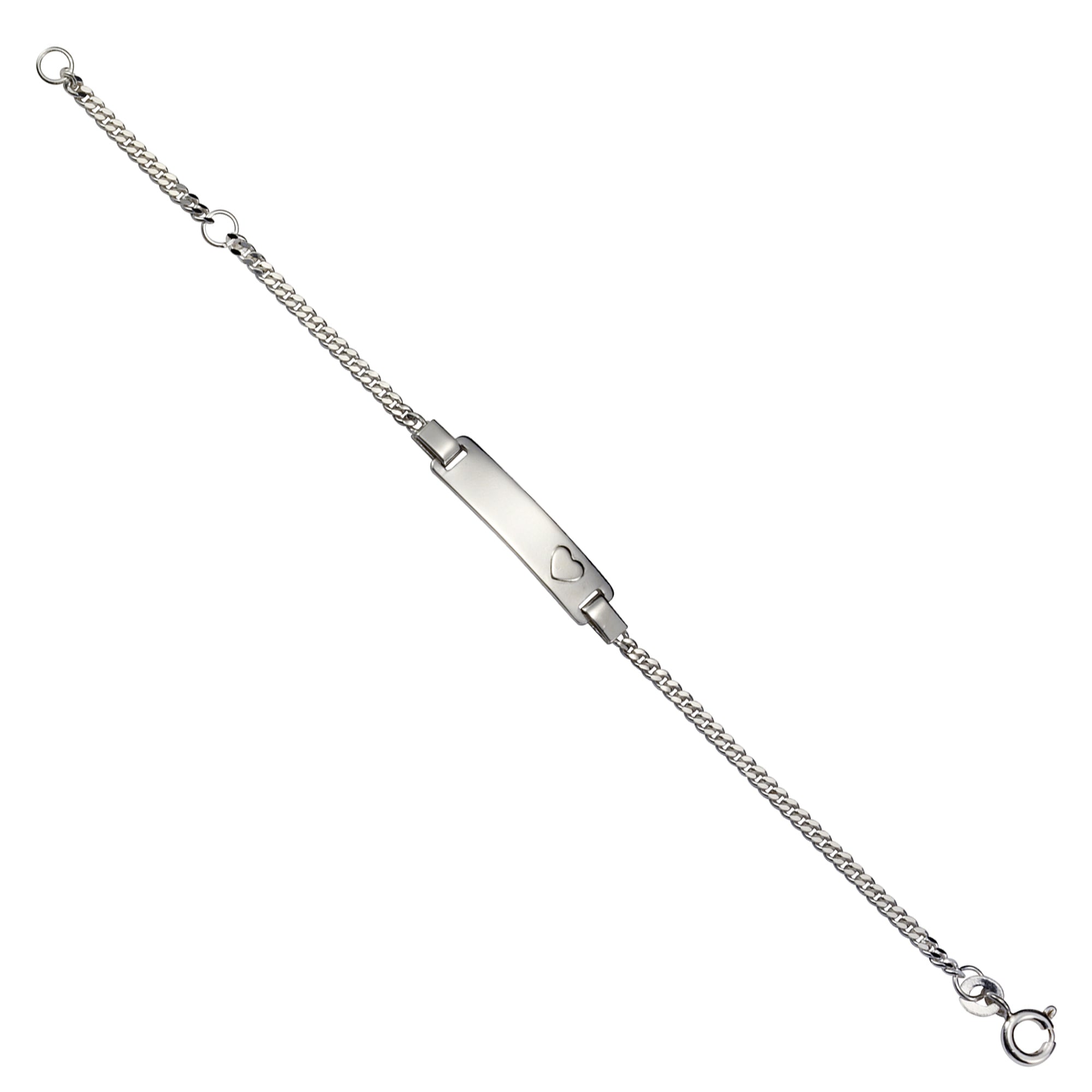Armband 925 Silber rhodiniert mit Herz Motiv
