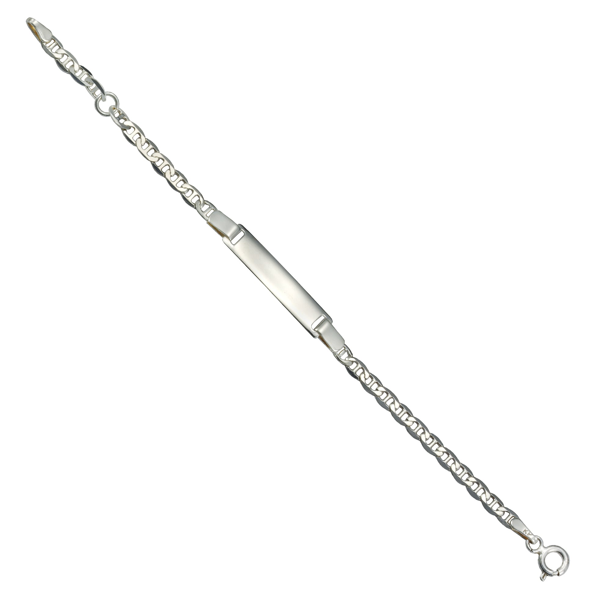 Armband 925 Silber rhodiniert Schildband