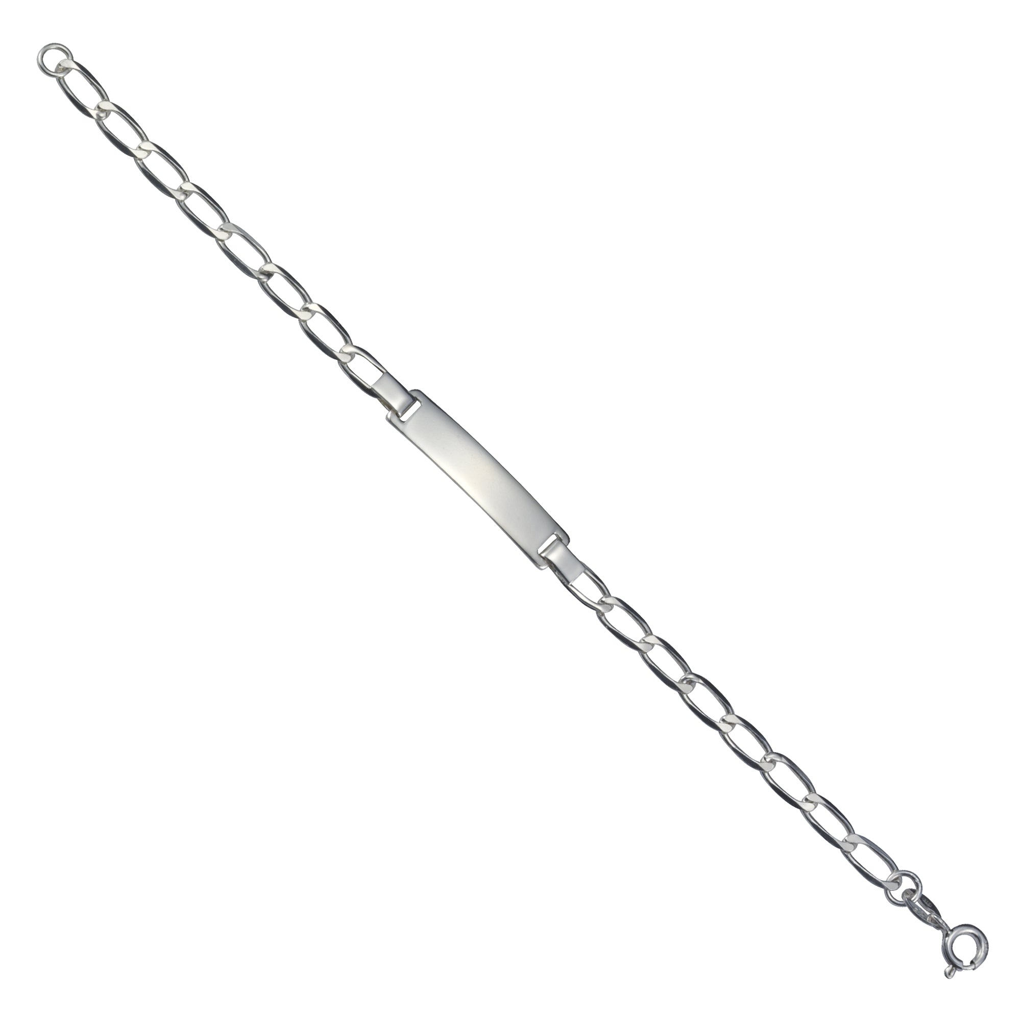 Armband 925 Silber rhodiniert Schildband