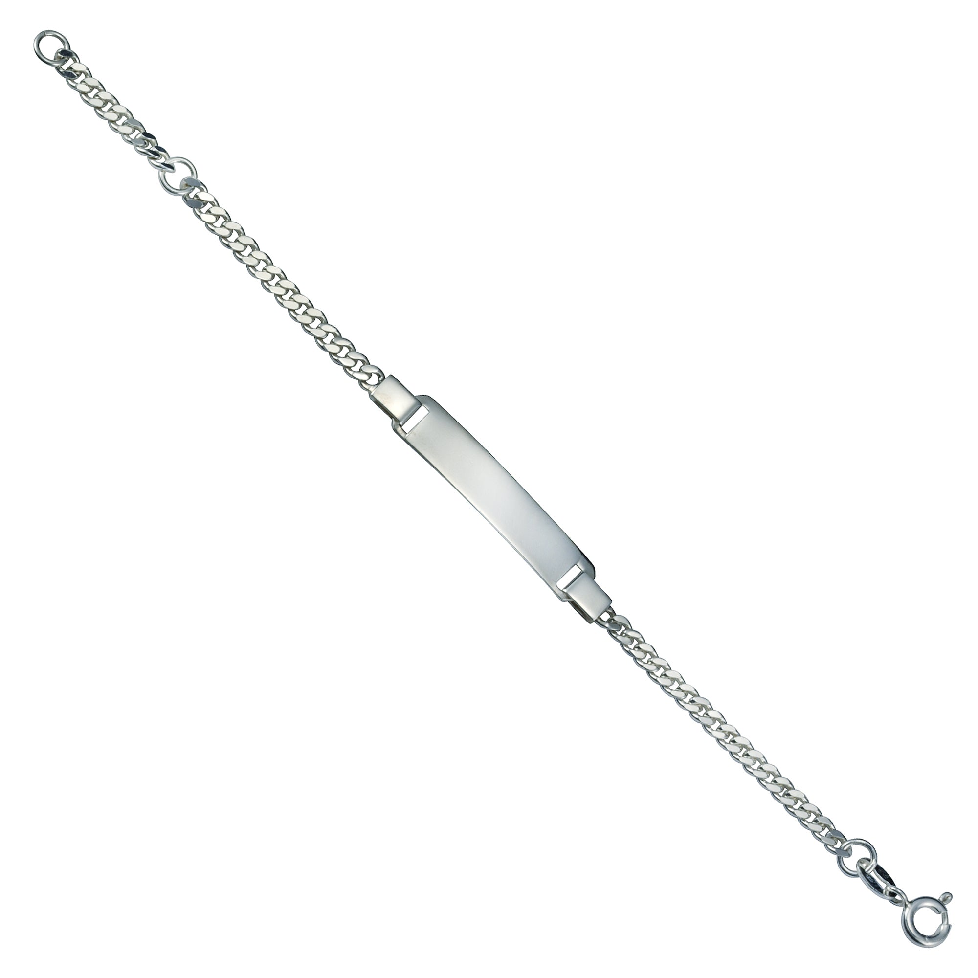 Armband 925 Silber rhodiniert Schildband