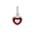 Anhänger 925 Sterling Silber Herz Kristalle