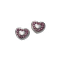 Ohrstecker 925 Sterling Silber Herz Kristall