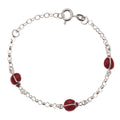 Armband 925 Sterling Silber Marienkäfer