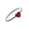 Ring 925 Sterling Silber rhodiniert Herz