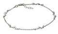 Fusskette 925 Silber rhodiniert Motiv Delfine